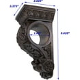 thumbnail image 4 of MERIVILLE Chatecu Drapery Sconce, Corbel Bracket, Drapery Scarf Swags, Wall Décor, Mahogany, 1Pcs, 4 of 5