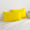thumbnail image 5 of Super Soft Brushed Microfiber Pillowcase Set of 2 Pack, Machine Washable Pillow Cases with Envelope Closure, Standard, 20 x 26 inches, Yellow, 5 of 6