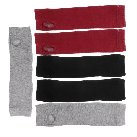 3 Pairs Arm Sleeve Women Knit Arm Warmer Long Fingerless Gloves Winter Long Arm Gloves Women's