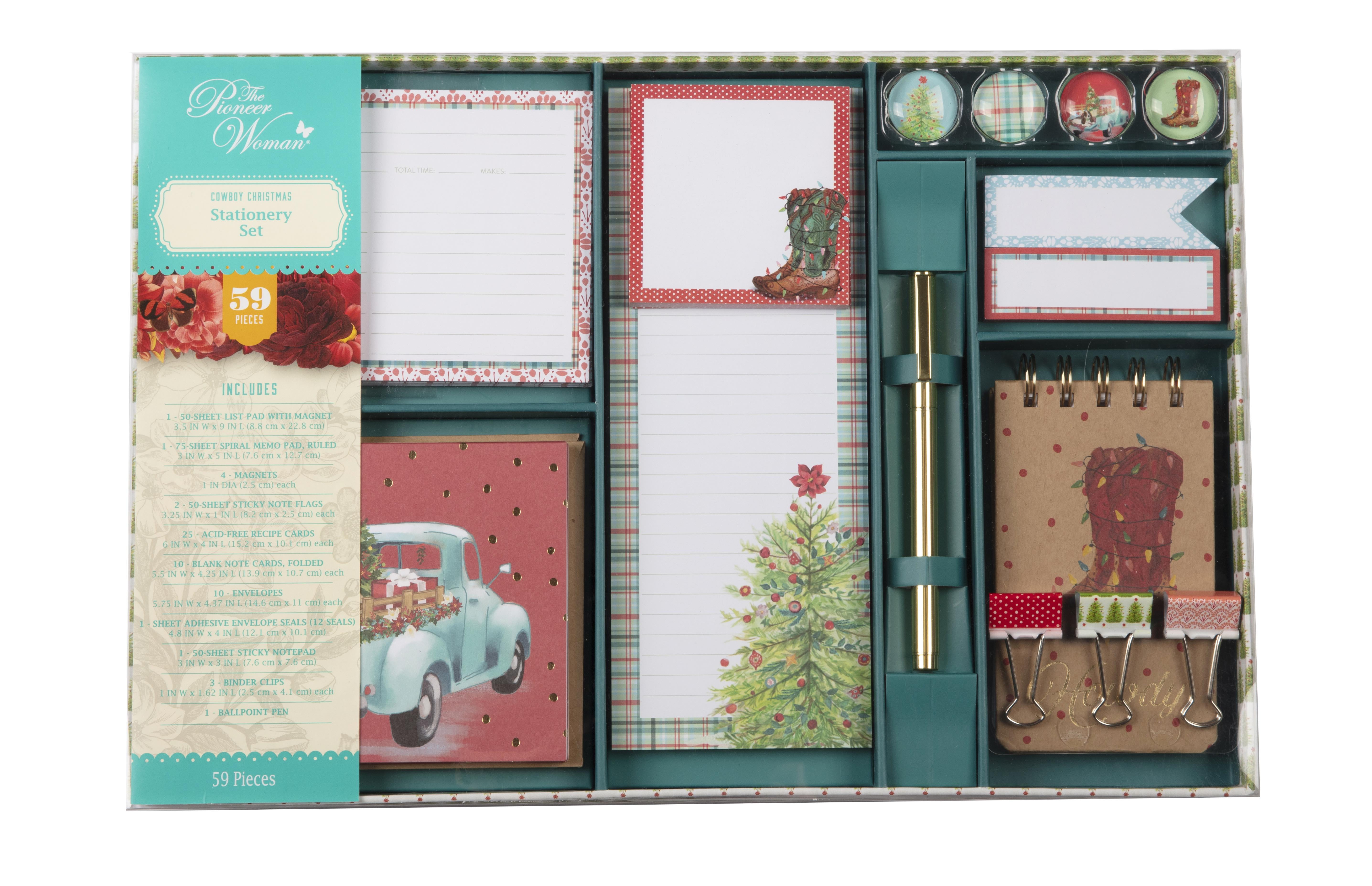The Pioneer Woman Cowboy Christmas 59-Piece Stationery Set