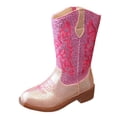 thumbnail image 1 of dmqupv Girls' Riding Boots Girls Boots Fashionable And Comfortable Little Girls Plus Fleece Warm Long Boots For Children With Embroidery Thread And Western Boots Gold,Size for US 13.5, 1 of 8