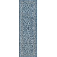 thumbnail image 3 of JONATHAN Y SANTA MONICA 2 x 10 Runner Rug, Charleston Vintage Filigree Textured Weave - Navy/Gray, SMB106D-210, 3 of 6