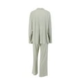thumbnail image 5 of Women's 3 Piece Lounge Set Pajama Set Cami Crop Top Pants Cardigan Loungewear Sleepwear, 5 of 6