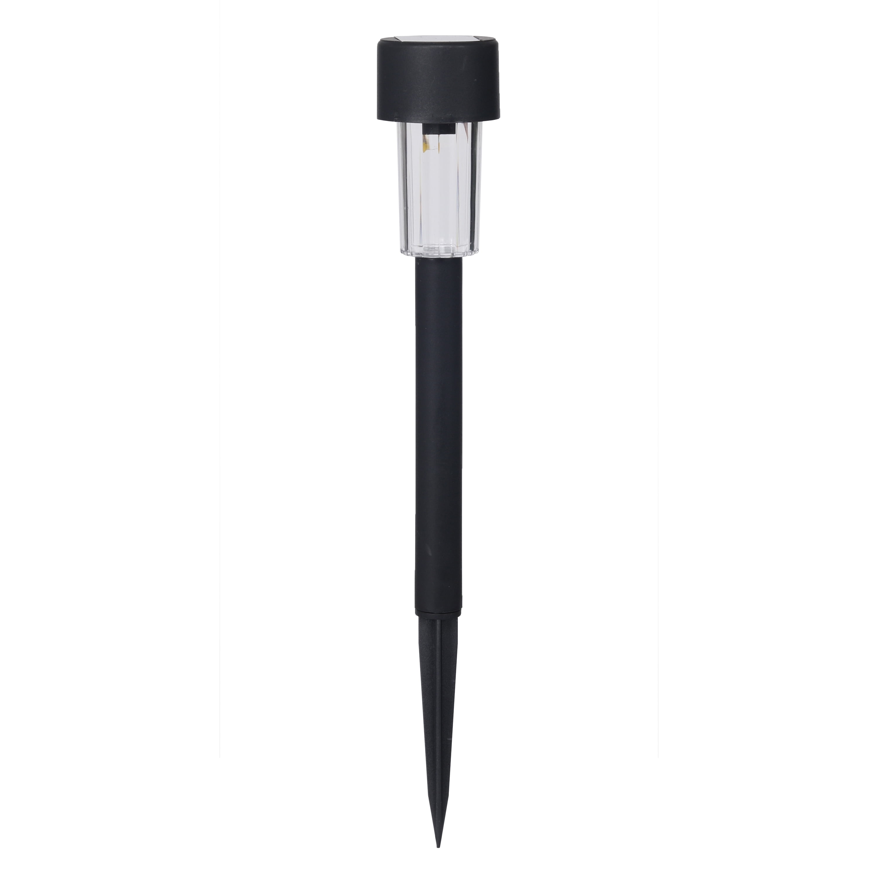 Mainstays Classic Column Black Solar Path Light and Garden Pathway