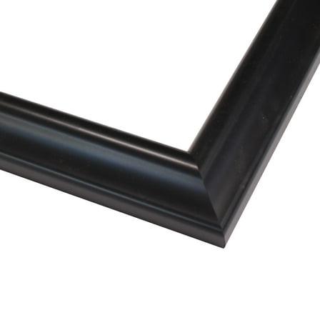 24x24 - 24 x 24 Swoop Black Solid Wood Frame with UV Framer's Acrylic & Foam Board Backing - Great