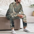 thumbnail image 7 of Hirioo Forest Meditating White Tiger for Men's Pajama Sets 2 Piece Pjs Men's Long-Sleeved Pajama Set Button Down Sleepwear,S-XXL-Medium, 7 of 7