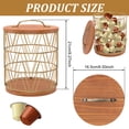 thumbnail image 3 of AEVXKHI Coffee Pod Organizer with Wood Base, Large Capacity Coffee K Cup Holder, Gold Coffee Pod Holder, Espresso Pod Storage Holder, Coffee Bar Basket for Counter, 3 of 11