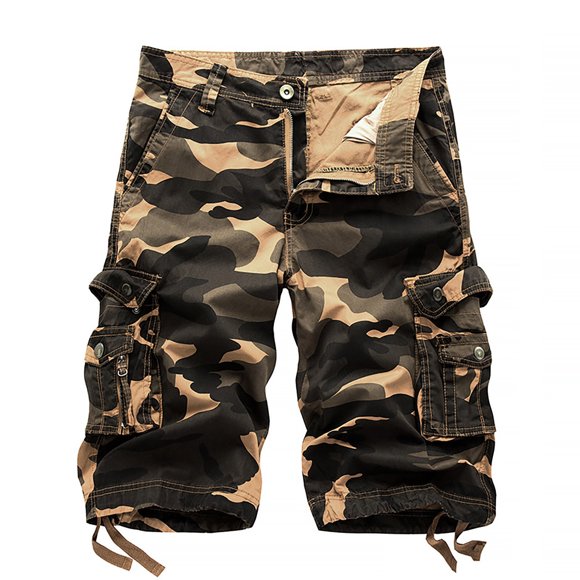 Ketyyh-chn99 Baggy Cargo Pants for Men Fitness Pants Wasit Casual Straight Camo Cargo Pants Khaki,40