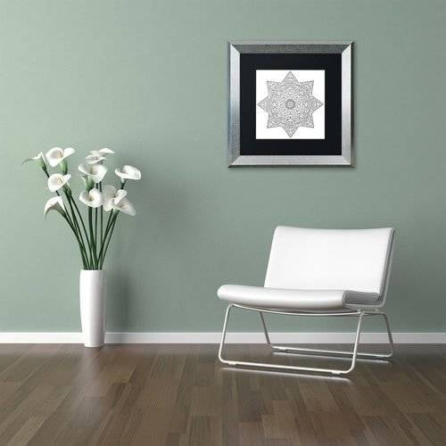 Trademark Fine Art "Mixed Coloring Book 14" Canvas Art by Kathy G. Ahrens, Black Matte, Silver Frame