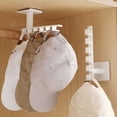 thumbnail image 2 of WHEANG Hooks for Hanging No Punching Top Hanging Wall Hanging Hair Accessories Hair Rings Hats Storage Racks Scarves Hanging Racks One Size White, 2 of 8