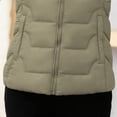 thumbnail image 4 of PiGOGI Women's Winter Jacket Ladies Casual Colored Long Sleeve Hooded Jacket Fashion Army Green 5XL, 4 of 6