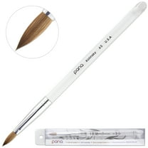 Fuji Kolinsky Nail Brush with Clear Oval Acrylic Handle - Size 6