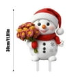 thumbnail image 2 of TIELUTT Interesting Xmas Snowman Garden Ground Stake Adornment Colorful Garden for 60 Yard Signs Customized Graduation Windmill Holder Garden Flag Holder Clips Cemetery Flowers for Vase with Foam, 2 of 3