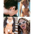thumbnail image 4 of 9 Pairs Nipple Rings Stainless Steel Heart Butterfly Moon Flower CZ Barbell T..., 4 of 5