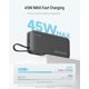 thumbnail image 2 of Power Bank CUKTECH 20000 mAh 45 W con cable USB-C para iPhone, color gris, 2 of 9