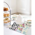 thumbnail image 4 of Easter Kitchen Dish Towels for Drying Dishes Set of 3, Spring Watercolor Bunny Eggs Flowers Black Plaid Waffle Weave Microfiber Hand Tea Bathroom Towels Quick Dry & Absorbent Towel 12x12, 4 of 7