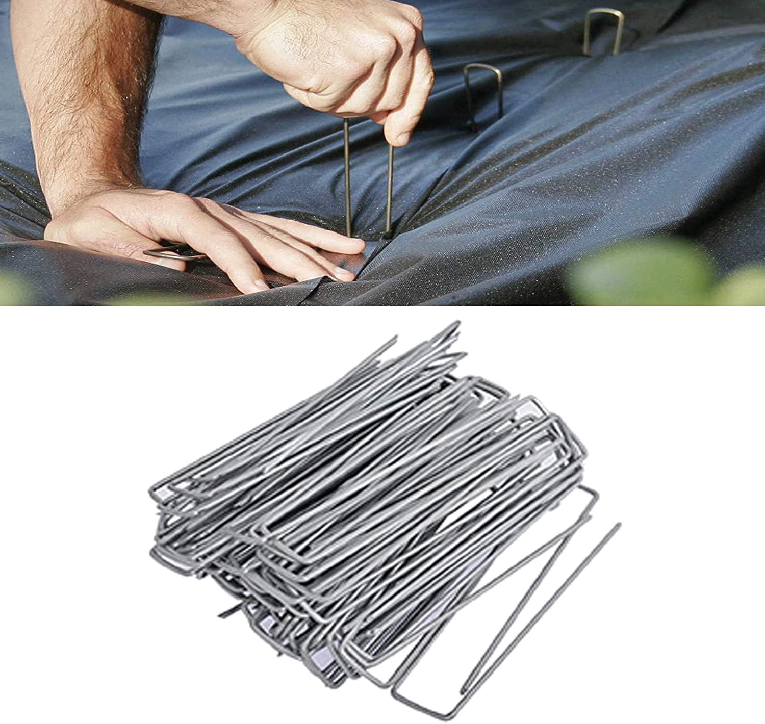 netuera 6 Inch Long Landscape Staples/Sod Staples used to hold down