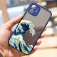 MINQCHEN Fashion Great Blue Wave Clear Phone Case For iPhone 13 12 11 ...