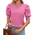 thumbnail image 2 of Womens Sleeveless Sweater Tops Cropped Vest for a Playful Outfit Casual Women's Short Sleeve Sweater With Round Neck And Puff Sleeves Solid Color Knit Top, 2 of 4