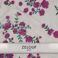 thumbnail image 3 of Zelouf Lorianne Floral Embroidery On Mesh  , Sewing, DIY, Crafts Fabric by the Yard, Azalea, 3 Yard, 3 of 5