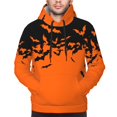 thumbnail image 4 of KLL Halloween With Black Bats Print Mens Hoodie Long Sleeve Casual Pullover Hooded Sweatshirt Fashion Drawstring Hoodies with Pocket-Small, 4 of 6