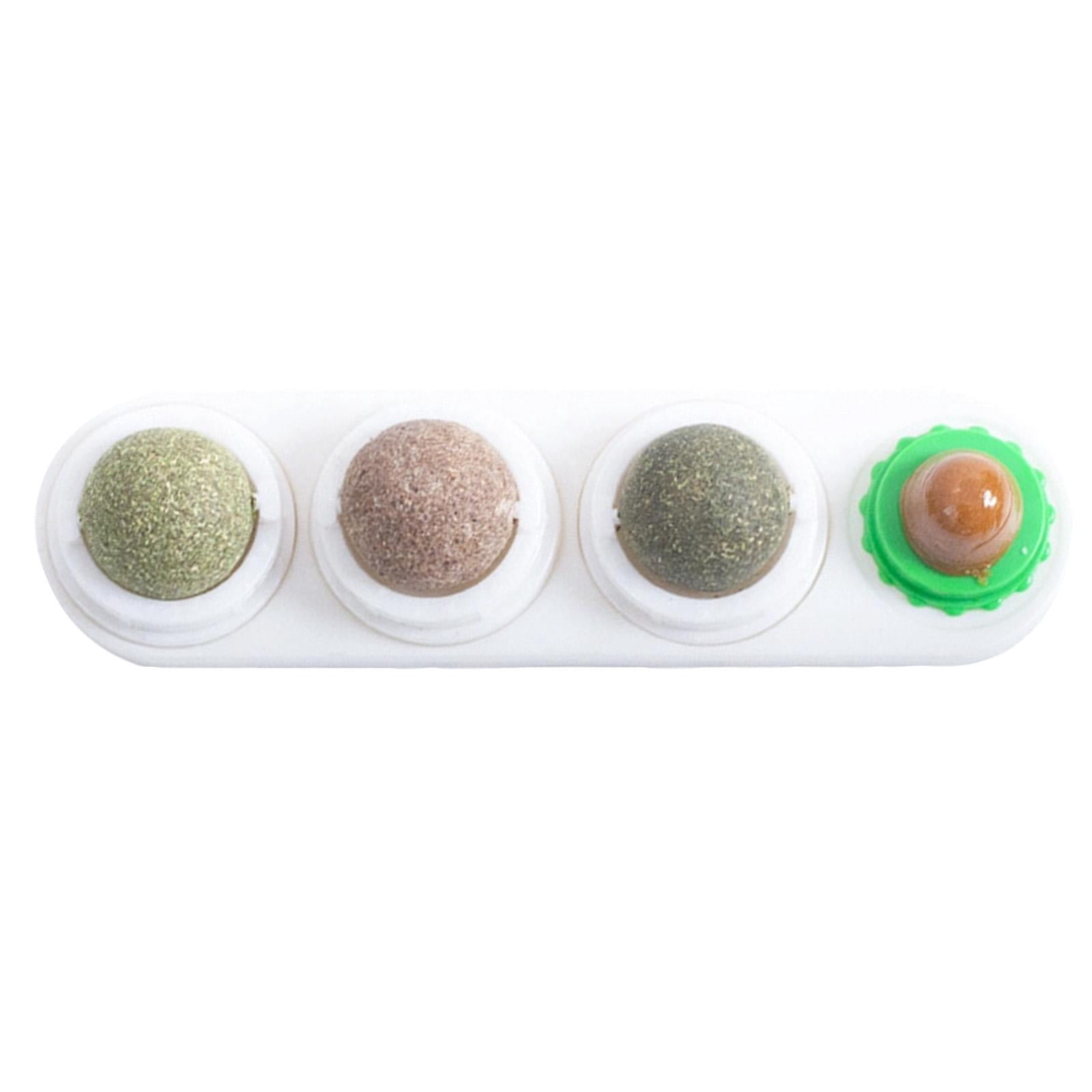 Catnip Ball Cat Toy, Rotatable Edible White, 1 Pack Set, For Indoor Cats Teeth Cleaning Play Relieve Anxiety Interactive Cat Entertainment Toy