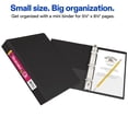 thumbnail image 4 of (2 pack) Avery Mini View Binder, 1" Round Rings, Black Binder (17167), 4 of 10