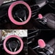 thumbnail image 5 of Funda para volante de coche, universal, de invierno, para volantes de 37-39 cm, cálida, elástica y antideslizante (rosa), 5 of 5