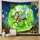 thumbnail image 2 of ZHAOCHENG Póster temático de Rick y Morty Tapiz para colgar en la pared Tapiz Decoración para dormitorio Adorno para muebles, 2 of 4