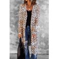 thumbnail image 3 of ABPHQTO Cárdigan largo de mujer con estampado de leopardo, 3 of 5