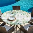 thumbnail image 6 of Eucalyptus Leaves Round Tablecloth, Fitted Table Cover with Elastic for 45"-54" Round Tables, Summer Botanical Table Cloth Outdoor Indoor Dinning Party Waterproof Tablecloths, 6 of 7