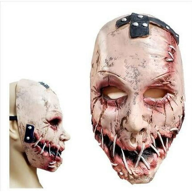 Máscara de Halloween de terror terrorífico, máscara de escritura para matar, artículo secreto, escape de habitación, disfraz npc Fivean unisex
