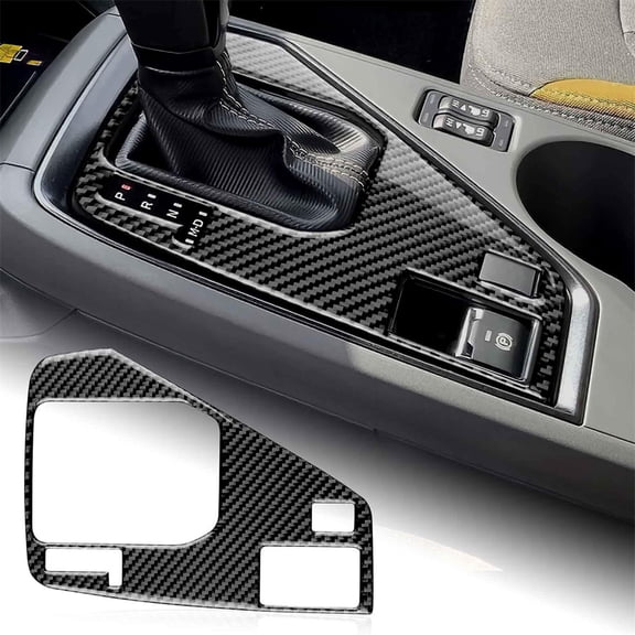 Carbon Fiber Center Shifter Panel Sticker Cover Trim For Subaru Crosstrek 2024