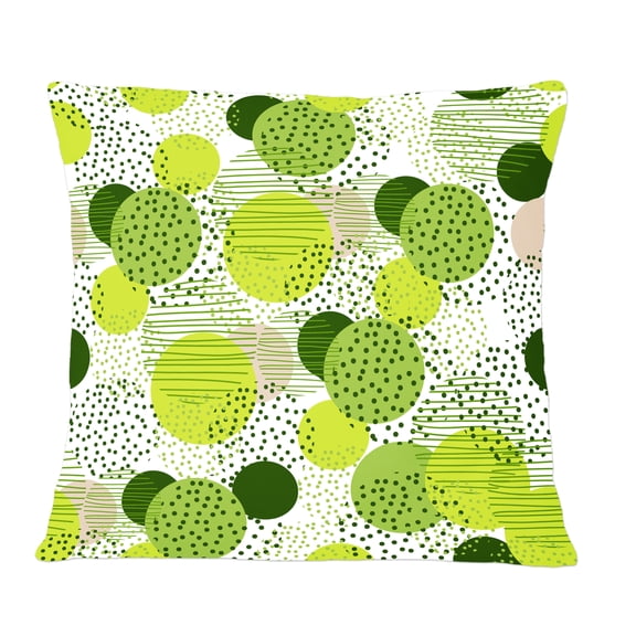 Designart Circular Abstract Retro Geometric X' Mid-Century Modern Throw Pillow - 12x20