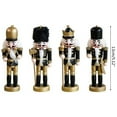 thumbnail image 5 of Nutcracker Hanging Ornament Figures Gold & Black Glittered Christmas Mini Wooden Soldier Nutcrackers Xmas Tree Ornament, 5 of 8