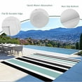 thumbnail image 4 of Fsddascl Turquoise Black Stripe Outdoor Rug for Patio/Deck/Porch, Non-Slip Large Area Rug 4 x 6 Ft, Modern Abstract Coarse Striped Indoor Outdoor Rugs Washable Area Rugs, Camping Rug Carpet, 4 of 5