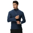 thumbnail image 3 of Tyhengta Men's Turtleneck Sweaters Long Sleeve Pullover Sweaters Mock Neck Knitted T-Shirt Basic Slim Fit Tee Tops Blue S, 3 of 10