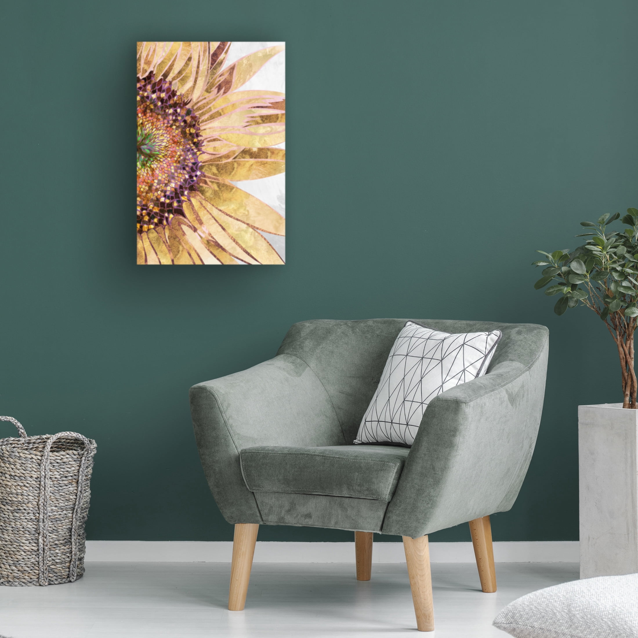 Trademark Fine Art Sarah Manovski Golden sunflower Canvas Wall Art
