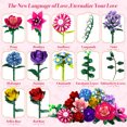 thumbnail image 4 of Flower Bouquet Building Blocks Compatible with Lego, 1051 PCS ABS Botanical Collection Rose Home Decor, Christmas, Mother's Day, Valentine's Day Gift for Girls Women 6+, 4 of 7