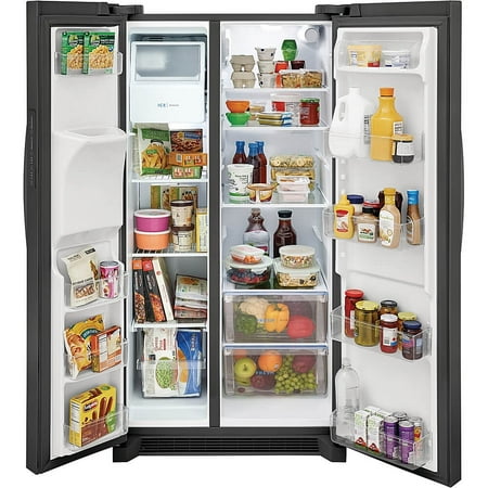 Frigidaire - 25.6 Cu. Ft. Side-by-Side Refrigerator - Black stainless steel