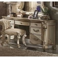 thumbnail image 2 of Vanity Desk, Gold Patina & Bone, 2 of 2