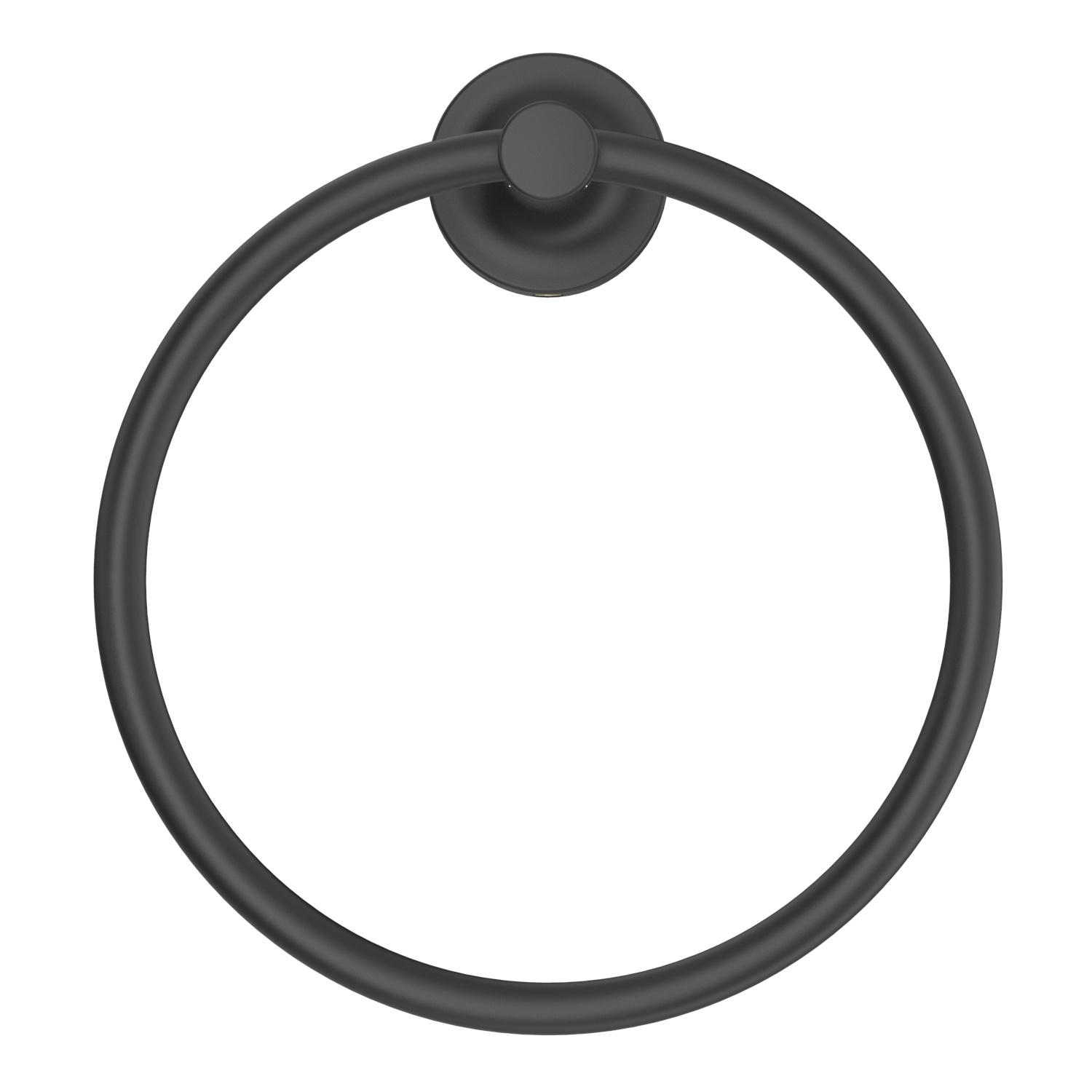 Better Homes & Gardens Clean Modern Wall Mount Towel Ring, Matte Black