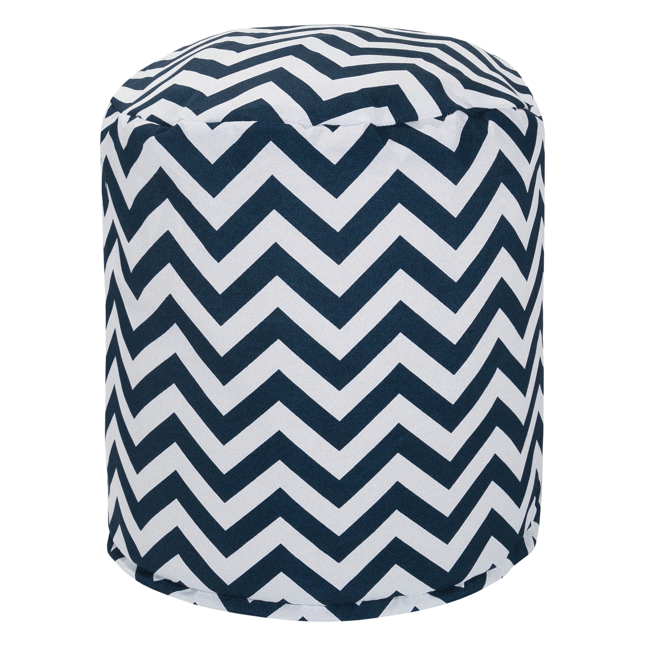 Majestic Home Goods Baby Pink Chevron Indoor Bean Bag Ottoman Pouf Cube 17 L x 17 W x 17 H