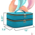 thumbnail image 3 of Organizador de esmaltes de uñas BAFASO con capacidad para 40 botellas de 15 ml, color verde azulado, 3 of 5