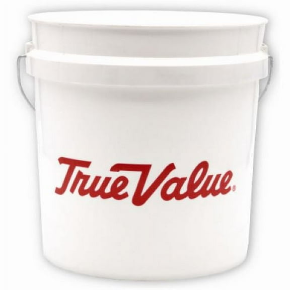 Leaktite 02GT1TVU200 2-Gallon White Plastic True Value Industrial Pail Bucket - Quantity of 3