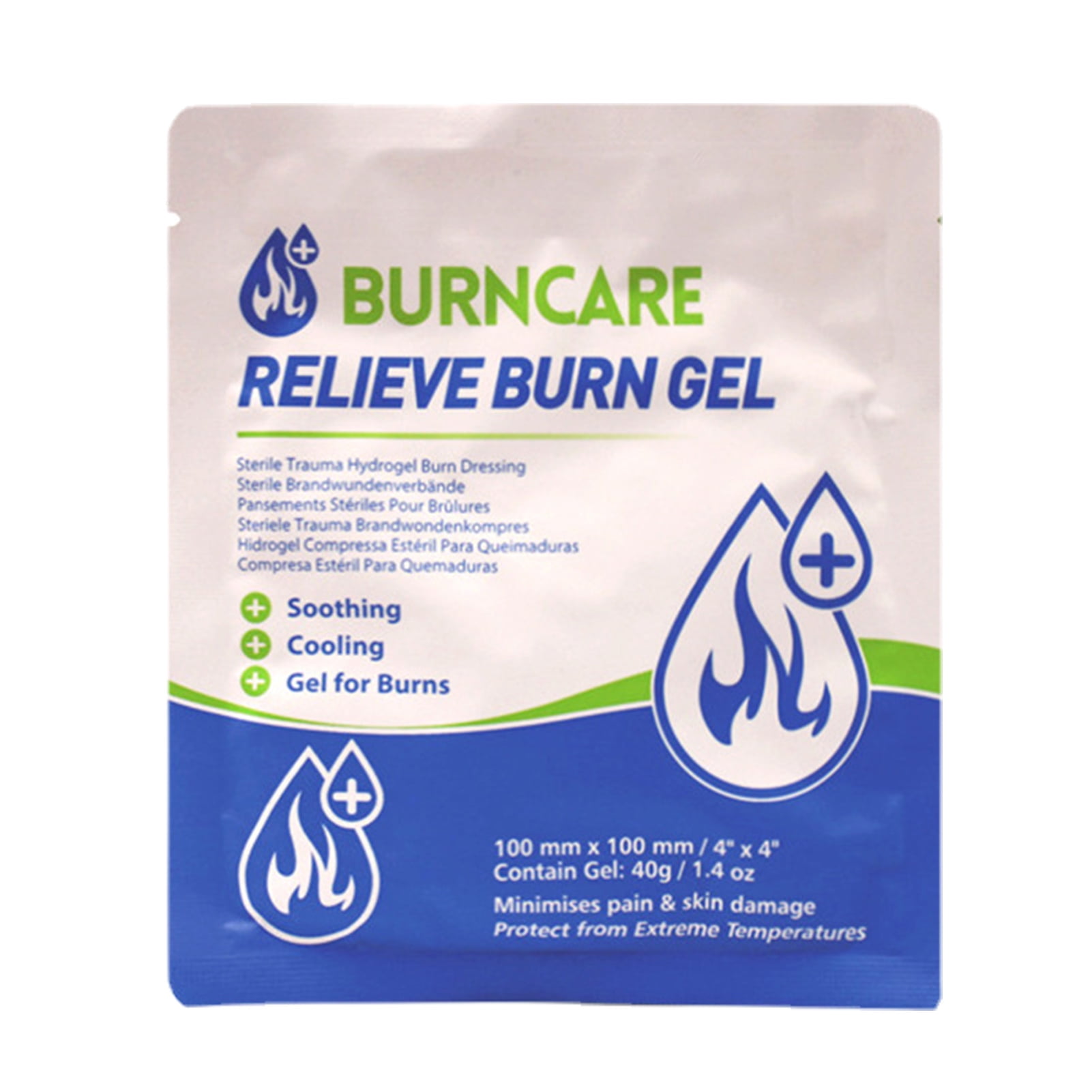 Burn Dressing 10x10cm Cooling and Soothing Hydrogel Wound Dressing