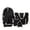 Z1-BK1, variant on Uobin Casual 5 Pieces Student Backpack Set, Water Resistant Nylon Multi Pocket Casual Daypack with Tote Bag Pouch Pen Bag Drawstring Bag for Travel Commute Outdoor