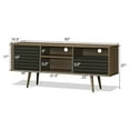 thumbnail image 4 of Topcobe Mid-Century Modern TV Stand for TVs up to 65" with Storage Shelves, Entertainment Center with Storage, TV Furniture for Living Room, Brown, 4 of 11