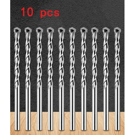 

10pcs/set 3-12mm Alloy Round Shank Multi-function Impact Drill Bit Concrete Wall