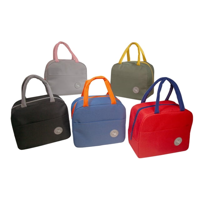 Paquete 50 piezas Lonchera con interior metalizado azul 23 x 19 x 12